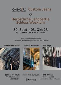 Flyer unserer Show & Shop Days auf Schloss Wocklum in Balve.